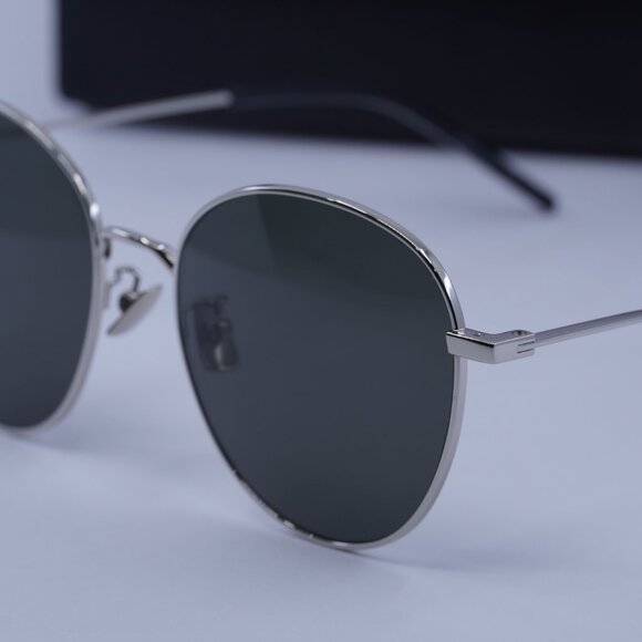 Saint Laurent SL311 001 Square Sunglasses - Silver/Grey - Picture 2 of 8